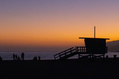 Sunset Silhouettes at Will Rogers Beach