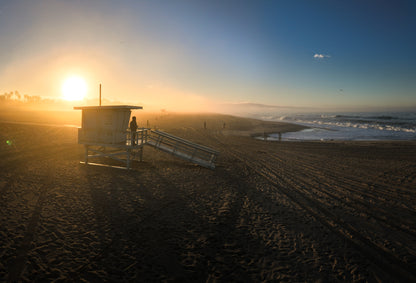 Golden Hour at Santa Monica Beach